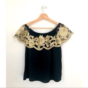 A’GACI Women’s Black Off The Shoulder Top